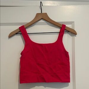 H&M Hot Pink Square-Neck Crop Tank